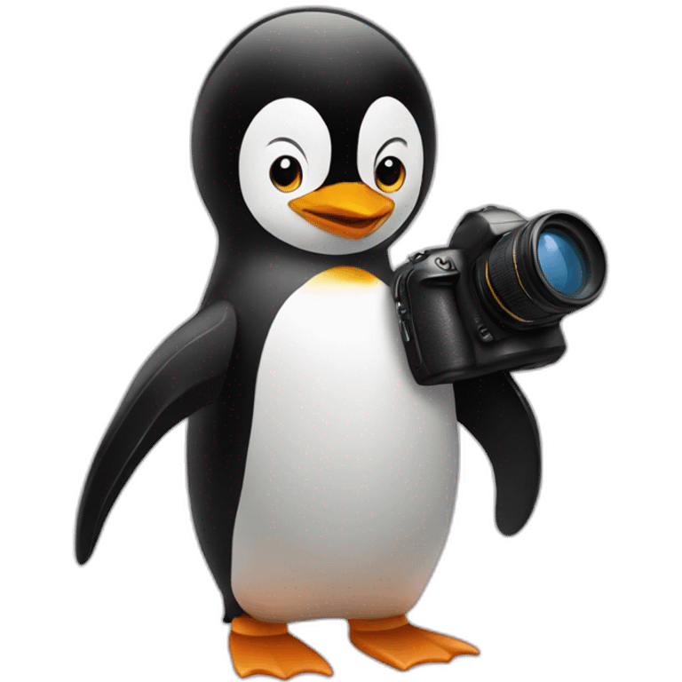 penguin photographer emoji