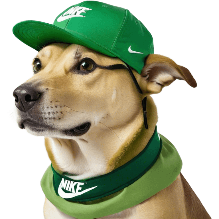 Dog with Nike hat emoji