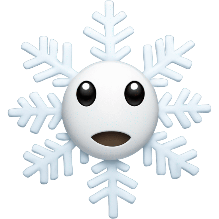 Snowflake with a face emoji