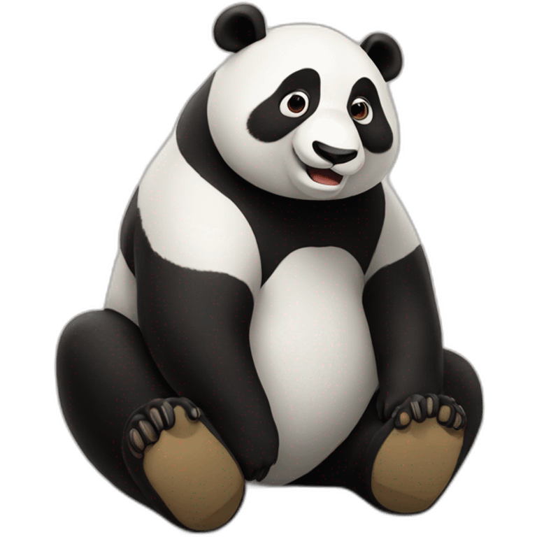 caca sur un panda emoji