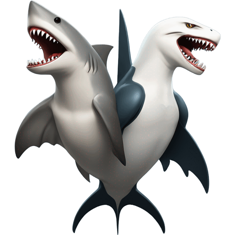 Shark and eagle  emoji