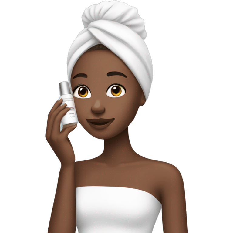 Girl doing her skincare emoji