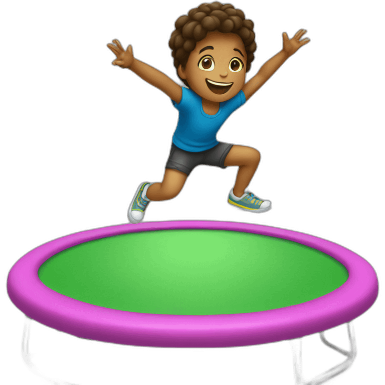 Kid on trampoline emoji