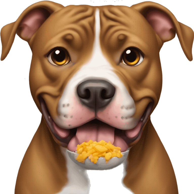 Dog pit bull hungry emoji