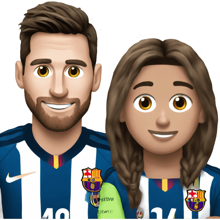 Messi con cr7 emoji