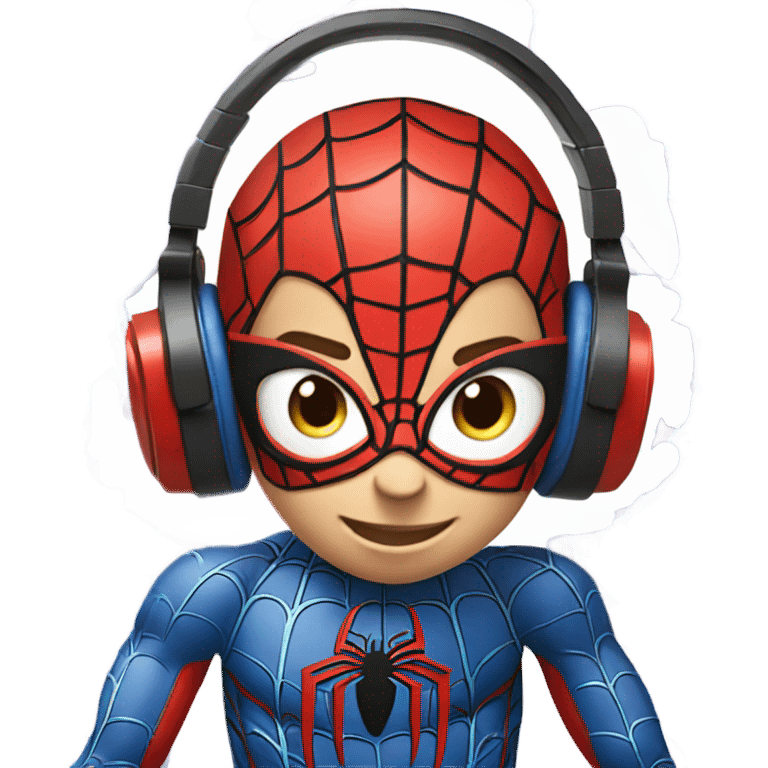 Spider-Man Wearing headphones  emoji