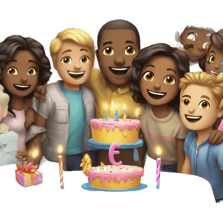 Happy birthday party emoji