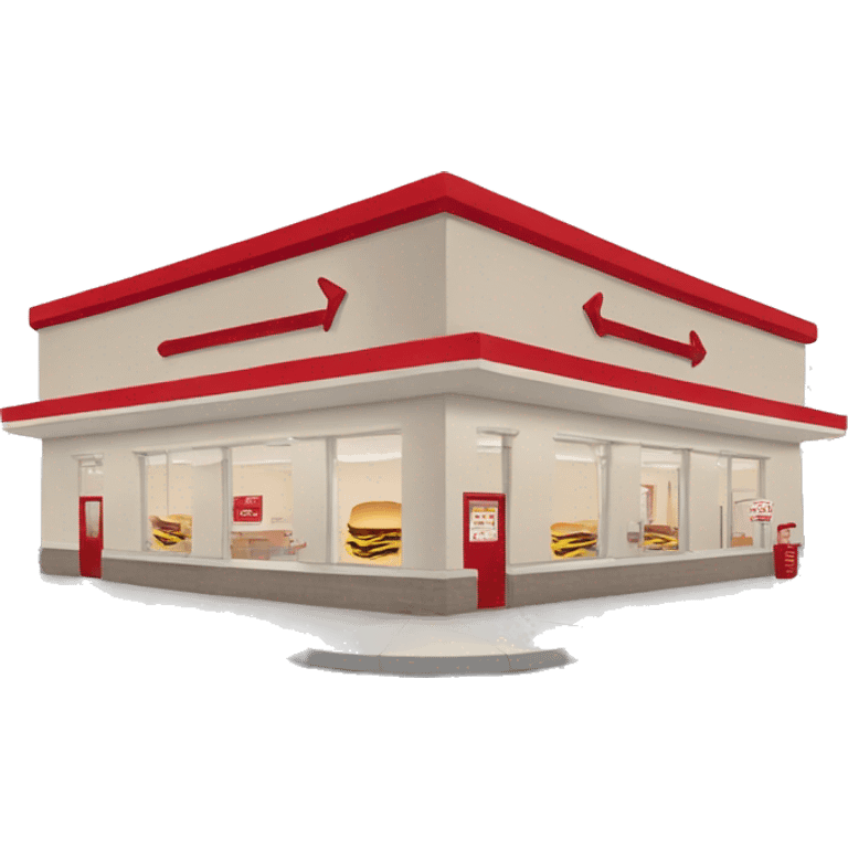 Create a in n out building  emoji