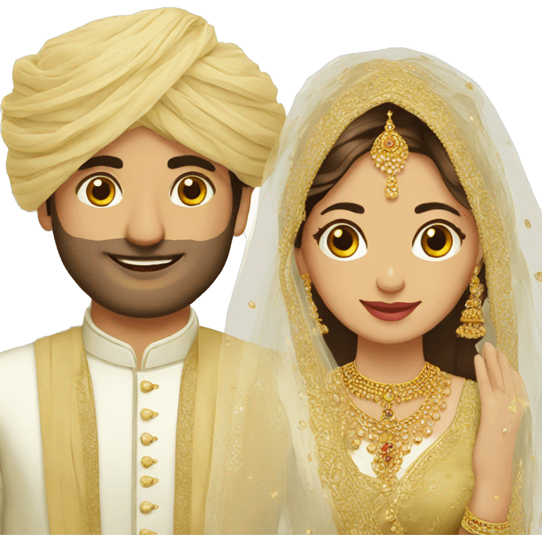 pakistani bride and couple wedding  emoji