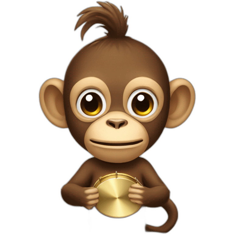 stupid monkey with cymbals emoji