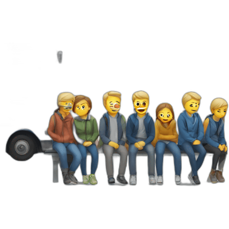 finnish people waiting for bus emoji