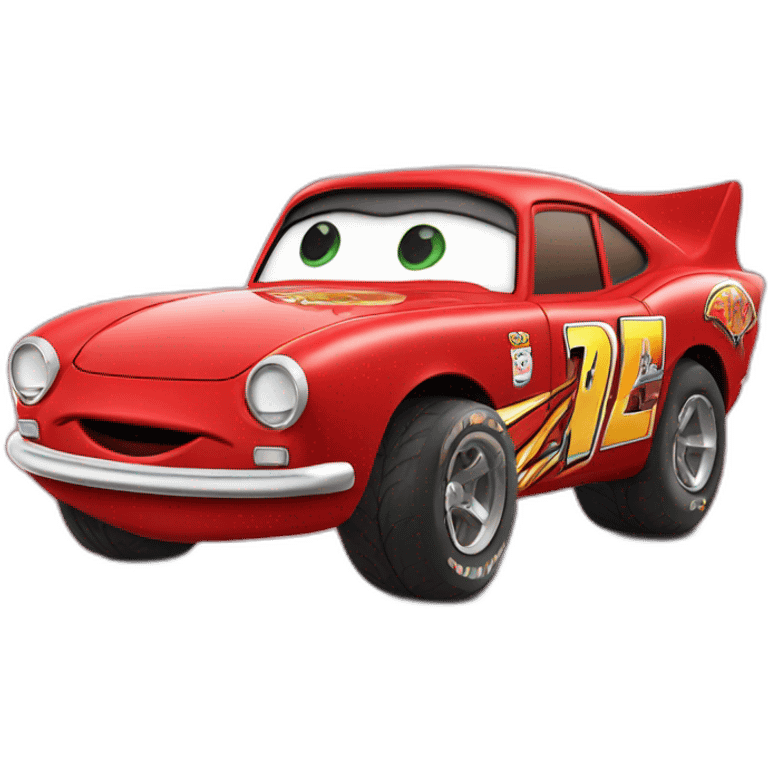 Flash McQueen qui fait un bisou emoji