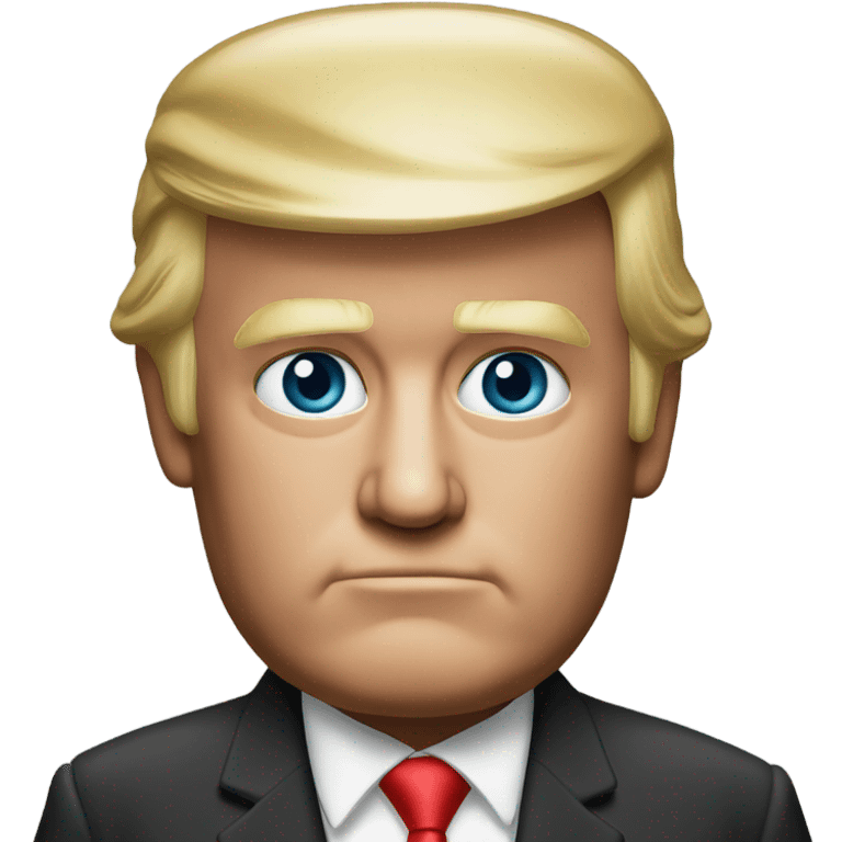 Trump photorealistic serious emoji