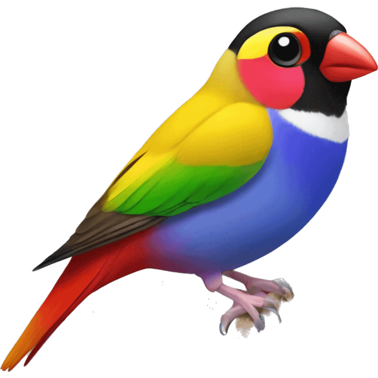 Red face gouldian finch emoji