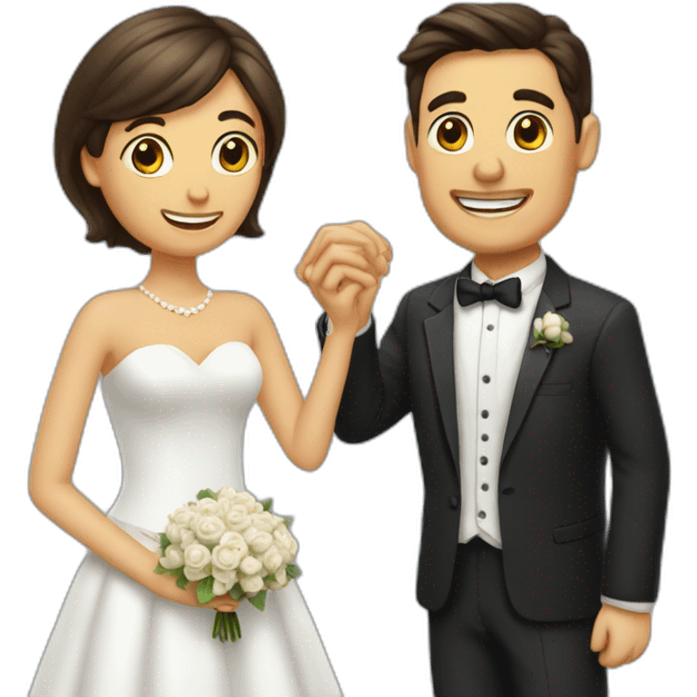 Un homme qui propose un mariage à une femme emoji