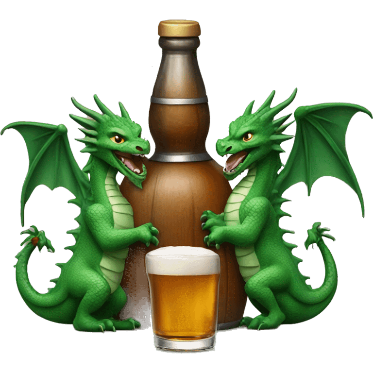 Three dragons drinking Jameson  emoji