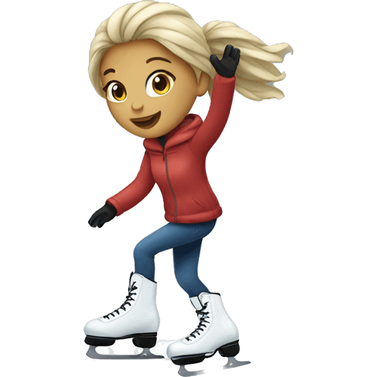 Girl ice skating  emoji