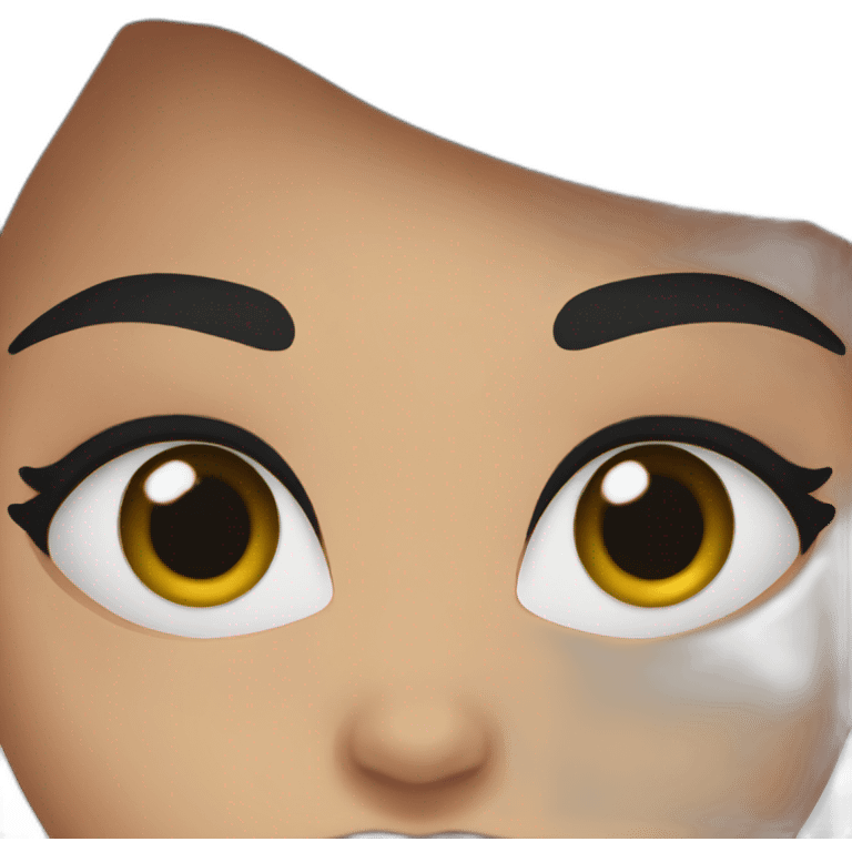 Women violet eyes black hair emoji