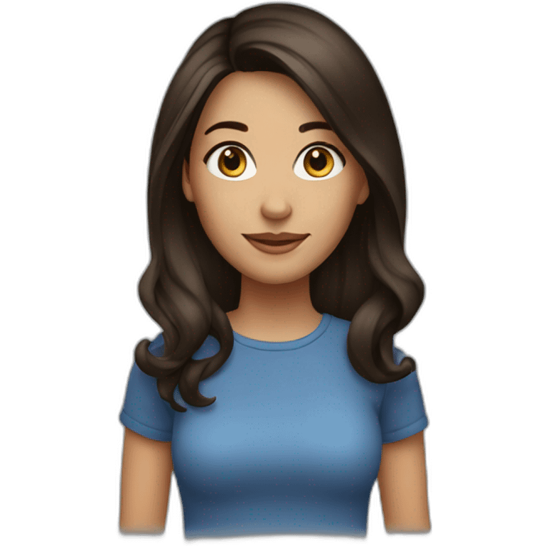 young brunette woman emoji