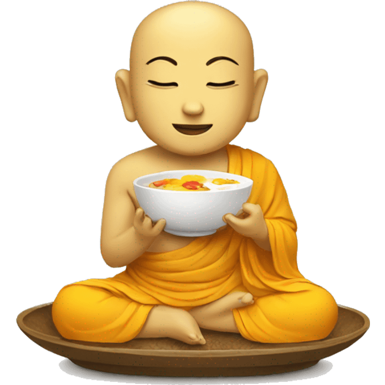 budddha eating breakfast emoji