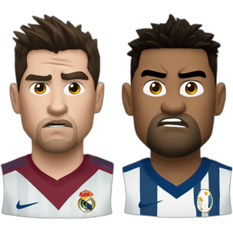 Make messi and ronaldo angry emoji