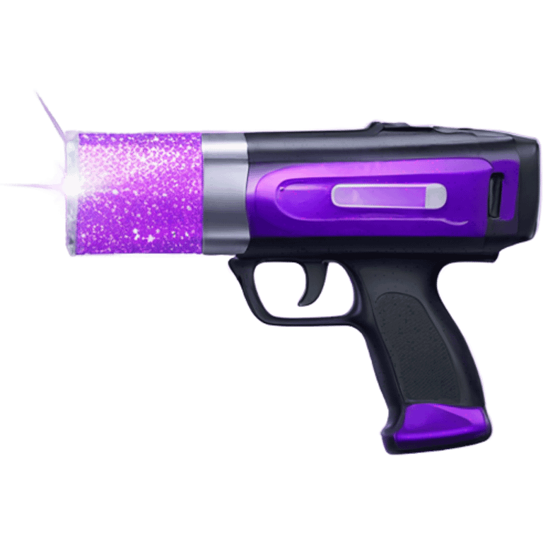 purple sparkly taser  emoji