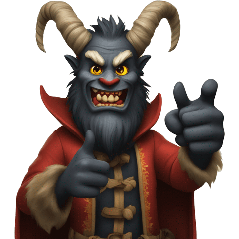 Krampus giving a thumbs up emoji