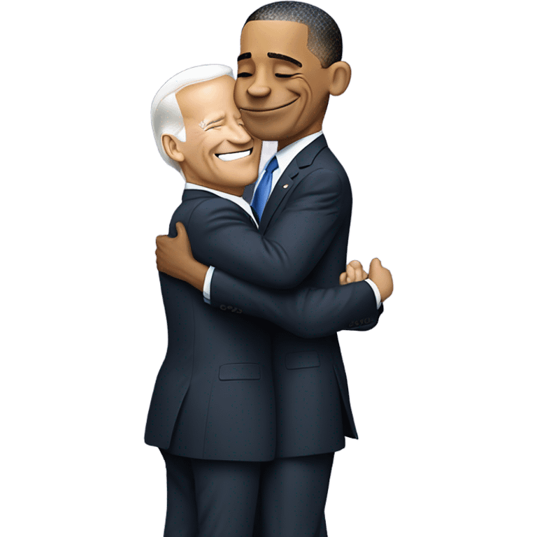 joe biden and obama hugging emoji