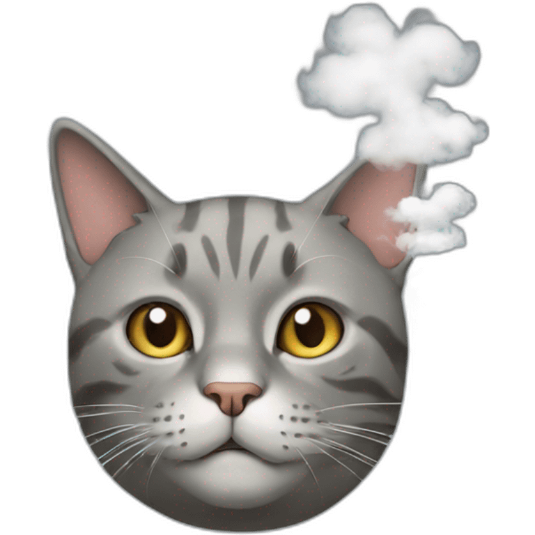 Cat smoke emoji