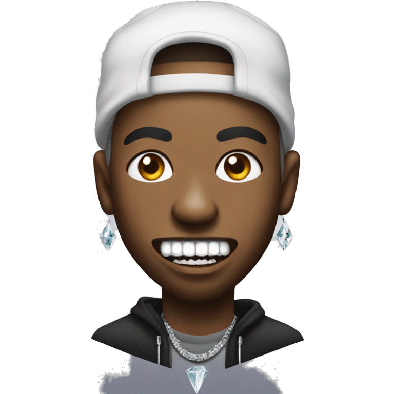 rapper with diamond teeth emoji