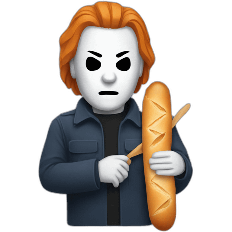 michael myers holding a baguette emoji