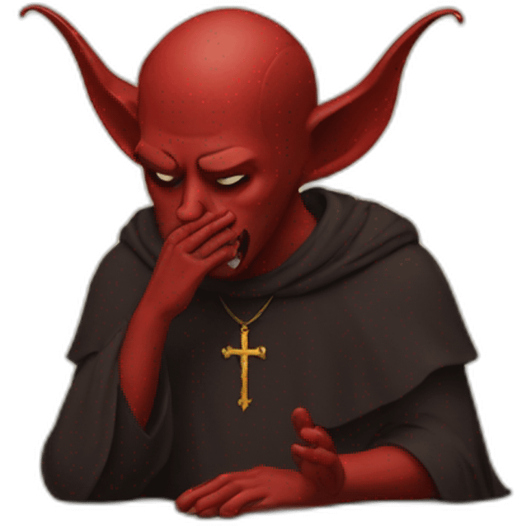 the devil prays emoji