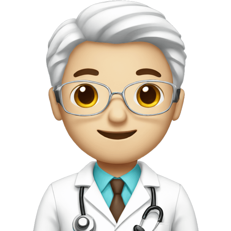 white doctor with chocolate cookie emoji