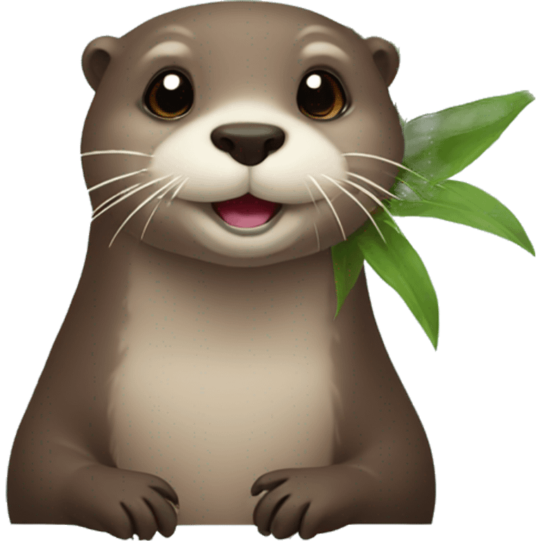 otter with flower emoji