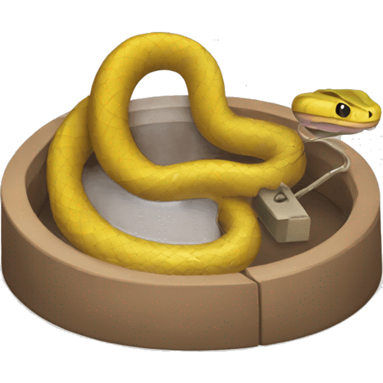 a snake in a mouse trap emoji