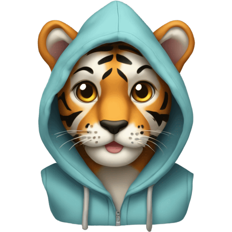 Bengal Tiger Wearing A hoodie emoji