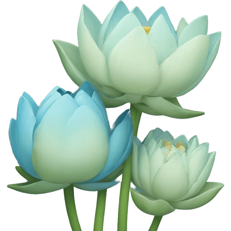 Two blue lotus flowers emoji