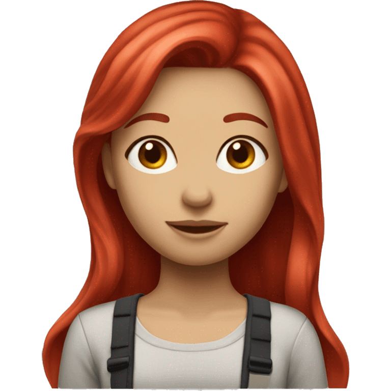 Cherry red hair girl emoji