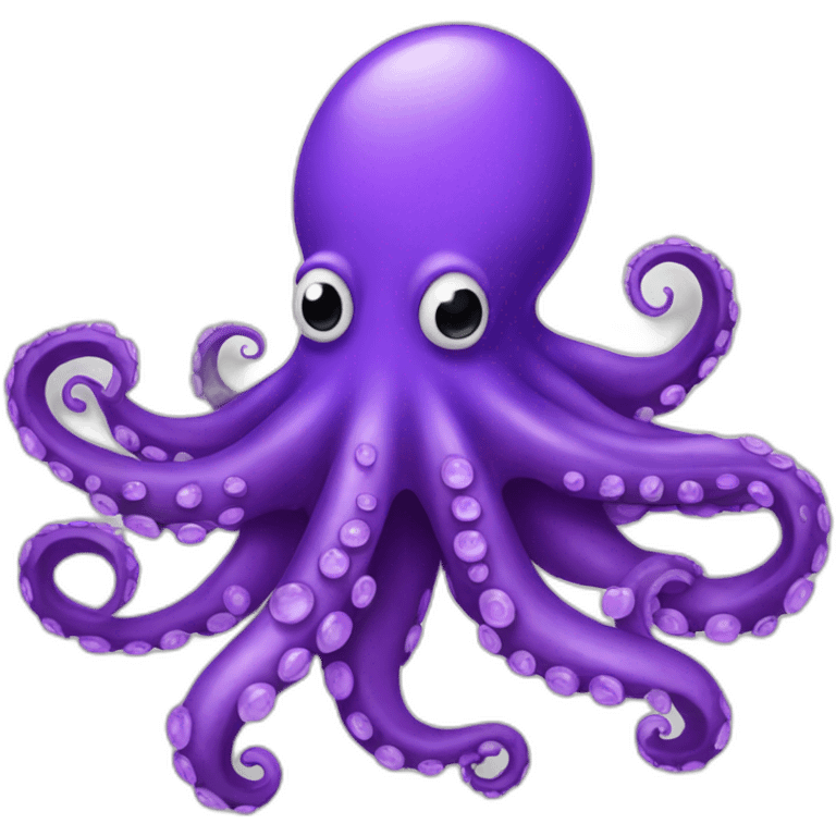 purple octopus on a party emoji