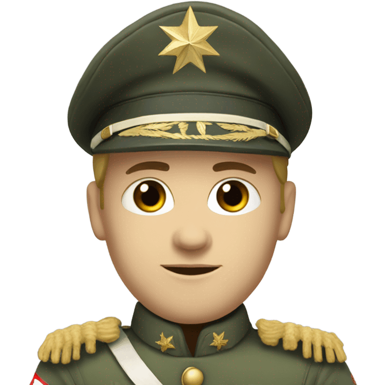 super realistic white soldier with russian flag emoji