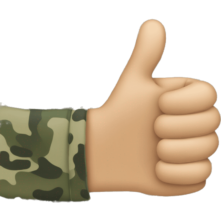 Military camo thumbs up emoji