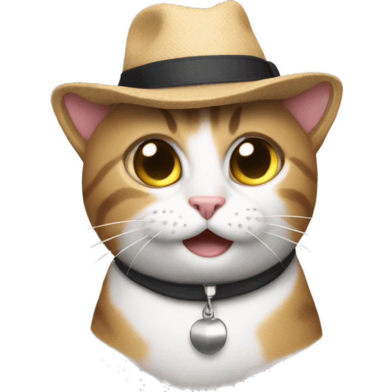 A cat with a hat doing accountability stuff emoji