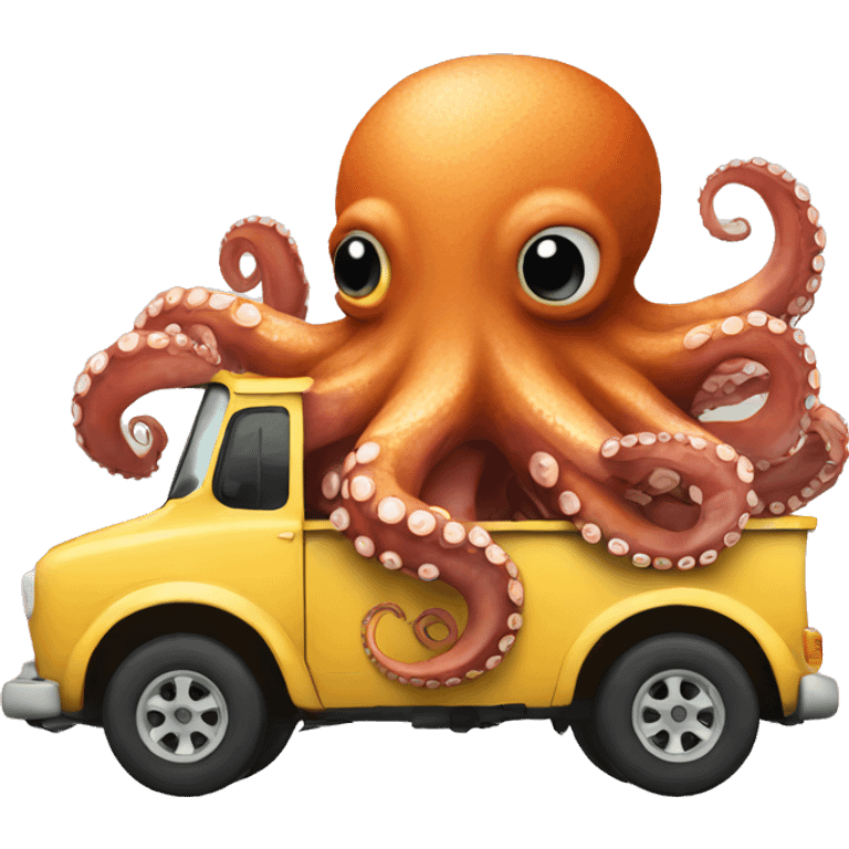 Octopus eating a truck emoji