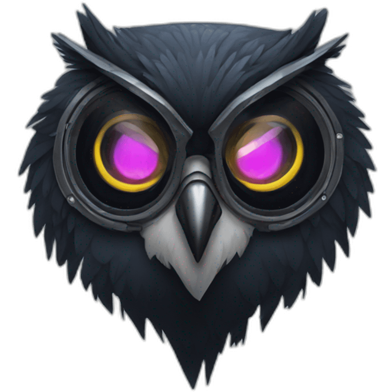 dark cyberpunk owl emoji