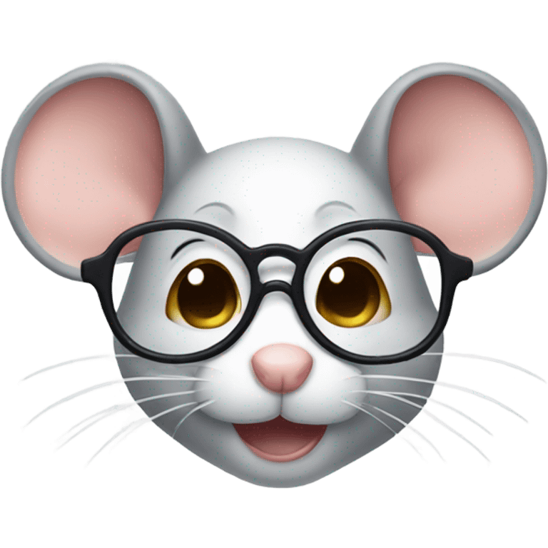 Mouse with glasses emoji