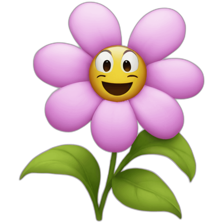 Flower smiley emoji