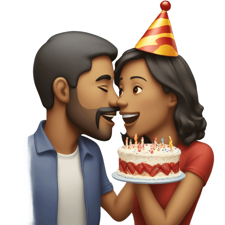  Kiss birthday  emoji