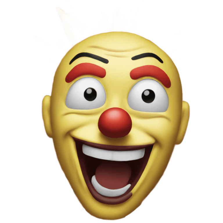 Clown face exploding emoji