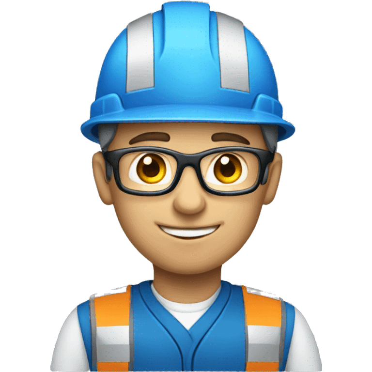 engineer with blue helmet emoji