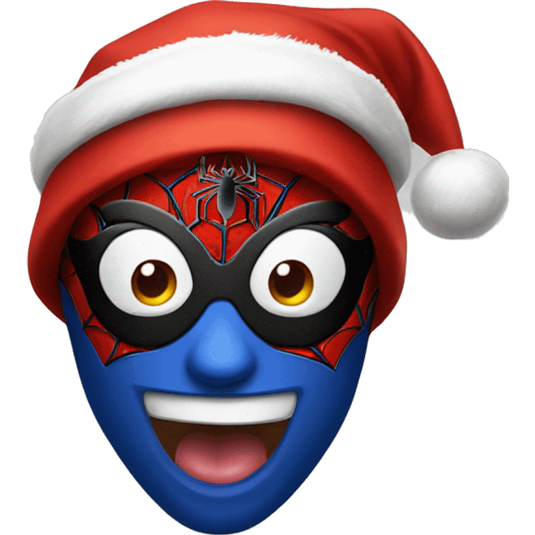  spider-man in santa claus hat emoji